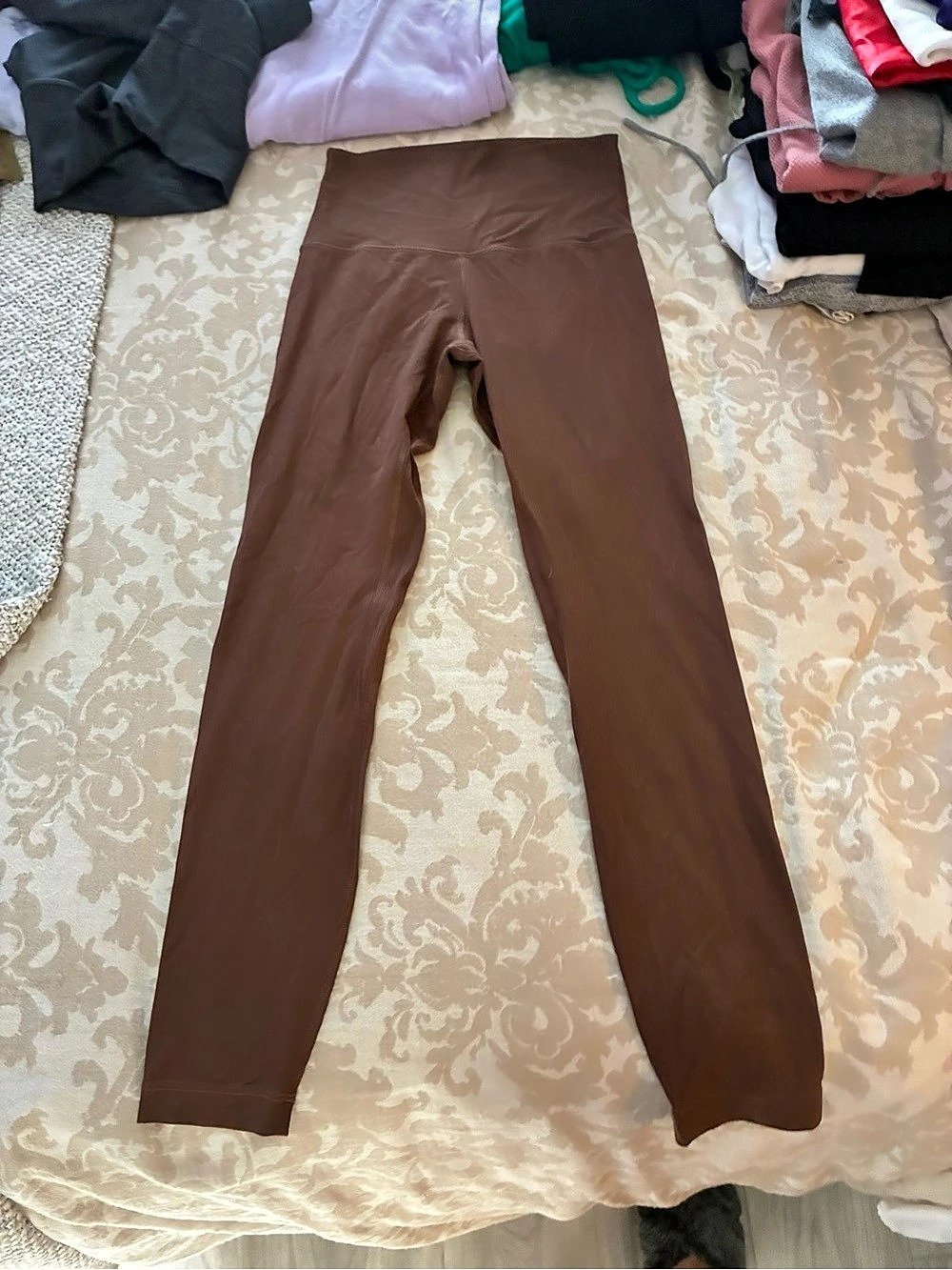Lululemon Align High-Rise Pant Brown ribbed Full-Length Leggings